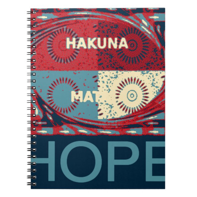 Peaceful Hope: A Calming Design Hakuna Matata Notebook (Front)