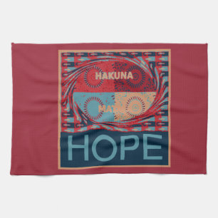 Peaceful Hope: A Calming Design Hakuna Matata Tea Towel