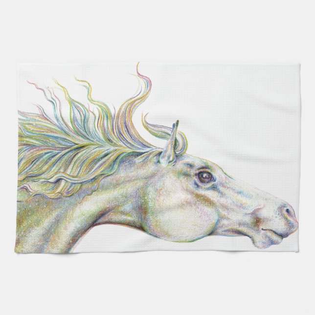 Peaceful Horse Tea Towel (Horizontal)