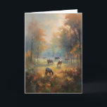 Peaceful Horses Landscape Painting Equine Sympathy Card<br><div class="desc">Horse Sympathy Card with an oil painting of a herd of horses,  gracing on a golden fall evening,  peaceful and serene. Inside is space for a poem or your text of choice. A beautiful thoughtful card to send someone who is grieving the loss of a horse.</div>