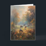 Peaceful Horses Landscape Painting Equine Sympathy Card<br><div class="desc">Horse Sympathy Card with an oil painting of a herd of horses,  gracing on a golden fall evening,  peaceful and serene. Inside is space for a poem or your text of choice. A beautiful thoughtful card to send someone who is grieving the loss of a horse.</div>