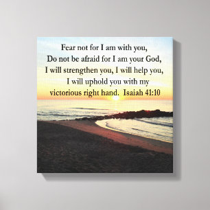 PEACEFUL ISAIAH 41:10 SUNRISE PHOTO CANVAS PRINT