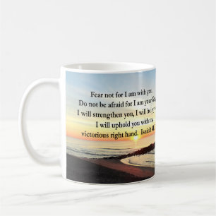 PEACEFUL ISAIAH 41:10 SUNRISE PHOTO COFFEE MUG