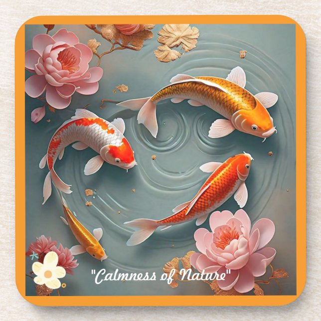 "Peaceful Japanese Haven" Coaster (Front)