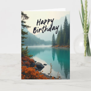 Peaceful Lake Birthday Card