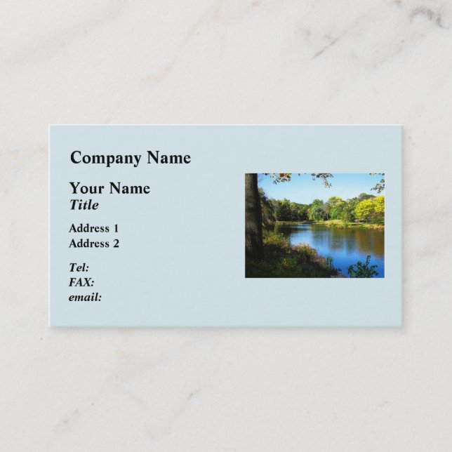 Peaceful Lake Business Card (Front)