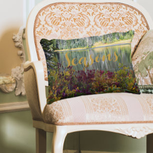 Peaceful Lake Fall Season Colour Landscape Decorative Cushion