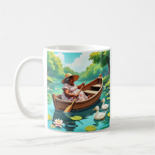 Peaceful Lake Ride with Ducks Coffee Mug