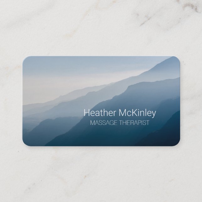 Peaceful Landscape Mountain Business Card (Front)