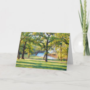 Peaceful Landscape Trees Lake Art Note Card