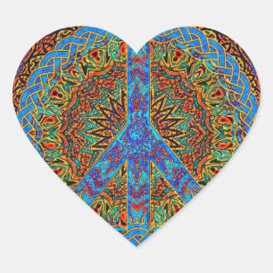 Peaceful Living Heart Sticker