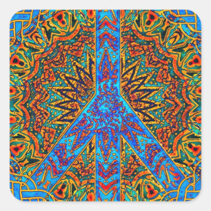 Peaceful Living Square Sticker