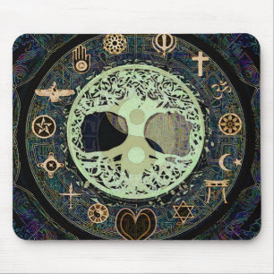 Peaceful Living Yin Yang Tree of Life Mouse Mat