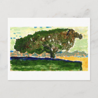 Peaceful lone tree postcard