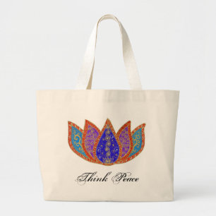 Peaceful Lotus Jumbo Tote
