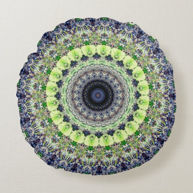 Peaceful Mandala Round Cushion (Front)
