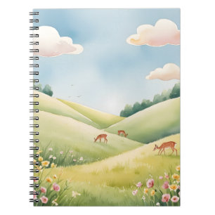 Peaceful Meadow Landscape Notebook