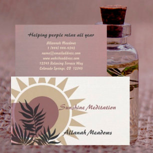 Peaceful Meditation Guidance Business Card