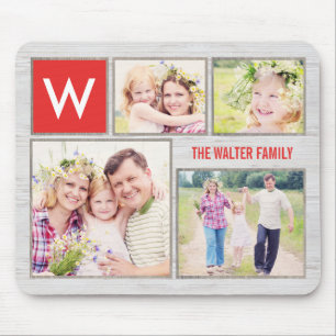 Peaceful Monogram EDITABLE COLOR Photo Mouse Pad