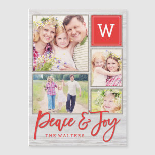 Peaceful Monogram Holiday Magnet