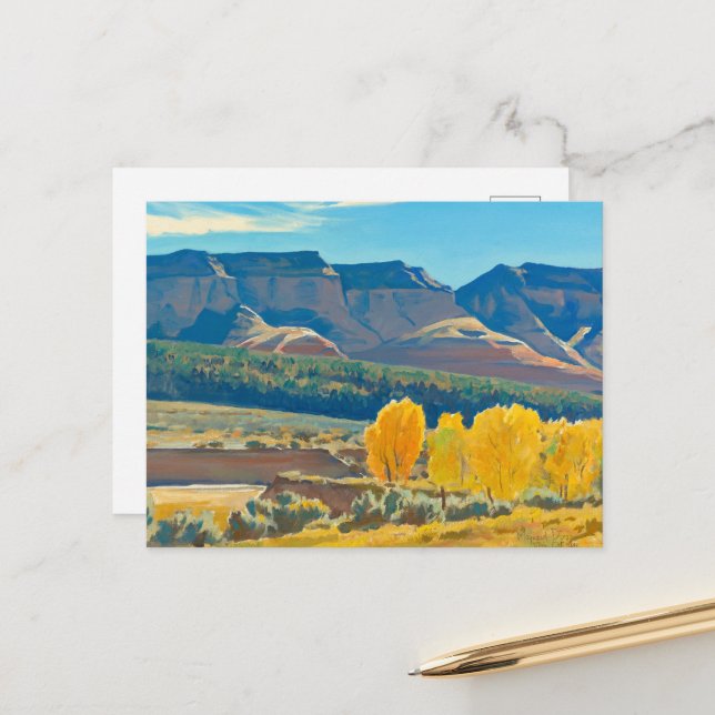 Peaceful Morning by Maynard Dixon Postcard (Front/Back In Situ)