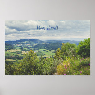 Peaceful mountain view poster