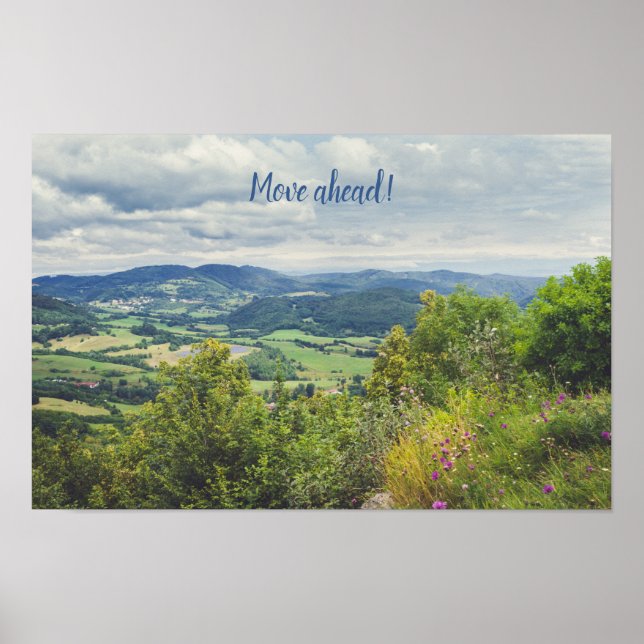 Peaceful mountain view  poster (Front)