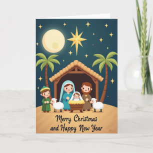 Peaceful Nativity Christmas Card