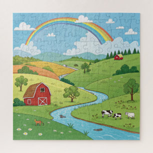 Peaceful Nature Scene Custom Photo Jigsaw Puzzle