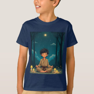 Peaceful Night Meditation – Whimsical Nature Artwo T-Shirt