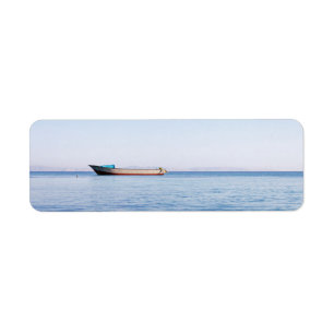 Peaceful Ocean & Solitary Boat Fine Art Photo