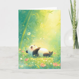Peaceful Panda in a Bamboo Meadow Card