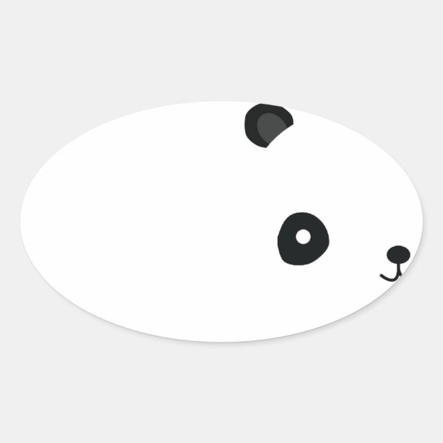 Peaceful Panda Oval Sticker (Front)