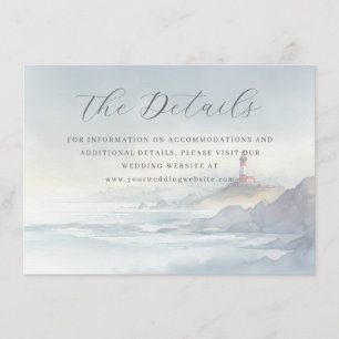 Peaceful Pastel Watercolor Lighthouse Enclosure Card