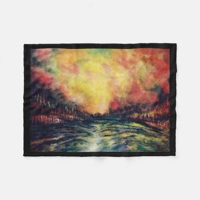 Peaceful Path Fleece Blanket (Front (Horizontal))