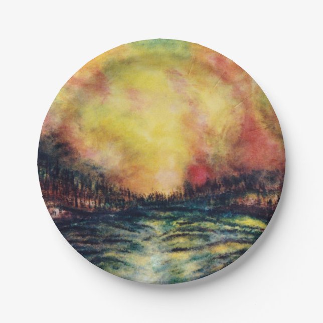 Peaceful Path Paper Plate (Front)