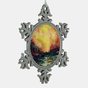 Peaceful Path Snowflake Pewter Christmas Ornament