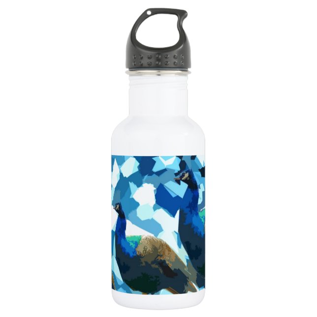 Peaceful Peacocks 532 Ml Water Bottle (Front)
