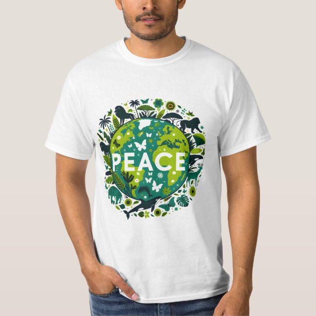 Peaceful Planet - Saving the Environment  T-Shirt (Front)