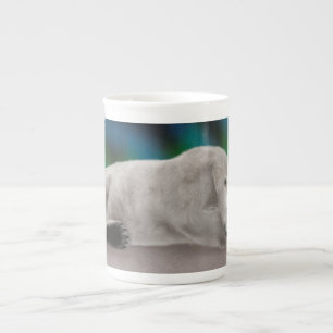 Peaceful Polar Bear Arctic Nature Illustration Bone China Mug