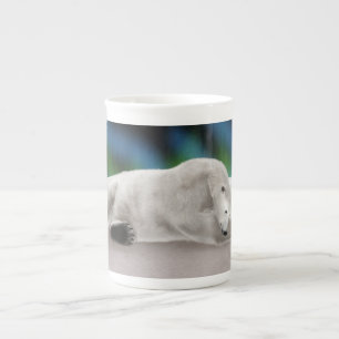 Peaceful Polar Bear Arctic Nature Illustration Bone China Mug