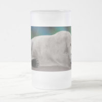 Peaceful Polar Bear Arctic Nature Illustration