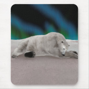 Peaceful Polar Bear Arctic Nature Illustration Mouse Mat