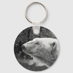 Peaceful Polar Bear Key Ring