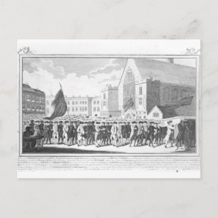 Peaceful Procession of the Members of Protestant Postcard