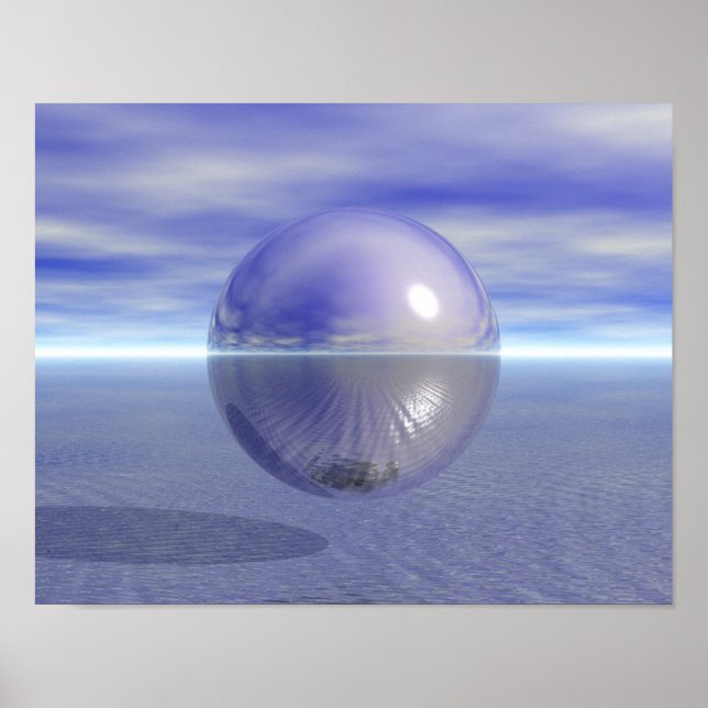 Peaceful Purple Planet Ocean Love Peace Harmony Poster (Front)
