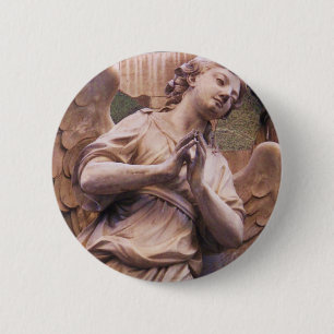 Peaceful Renaissance Angel 6 Cm Round Badge