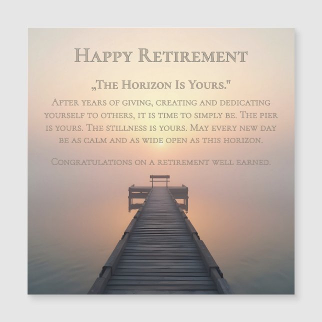 Peaceful Retirement Greeting Design (Front)