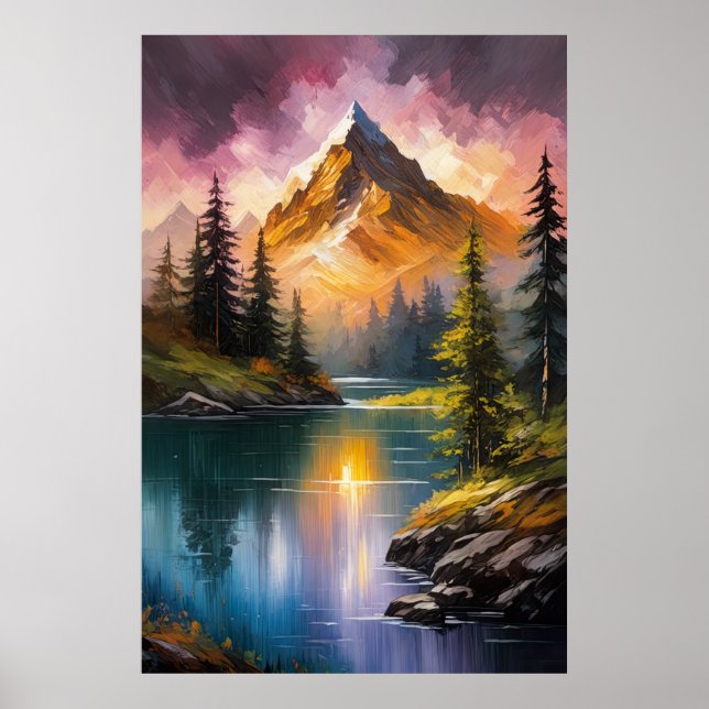 Peaceful River in a Forested Eden Poster (Front)