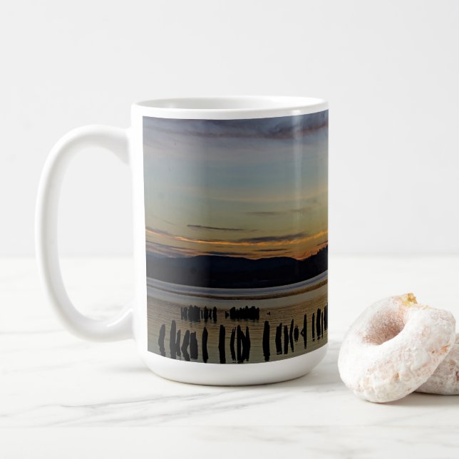Peaceful River Scene Coffee Mug (With Donut)